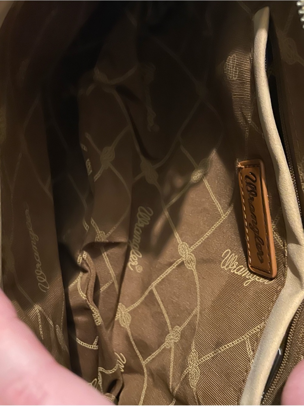Wrangler Buckle and Fringe Satchel Bag - Picture 4 of 6